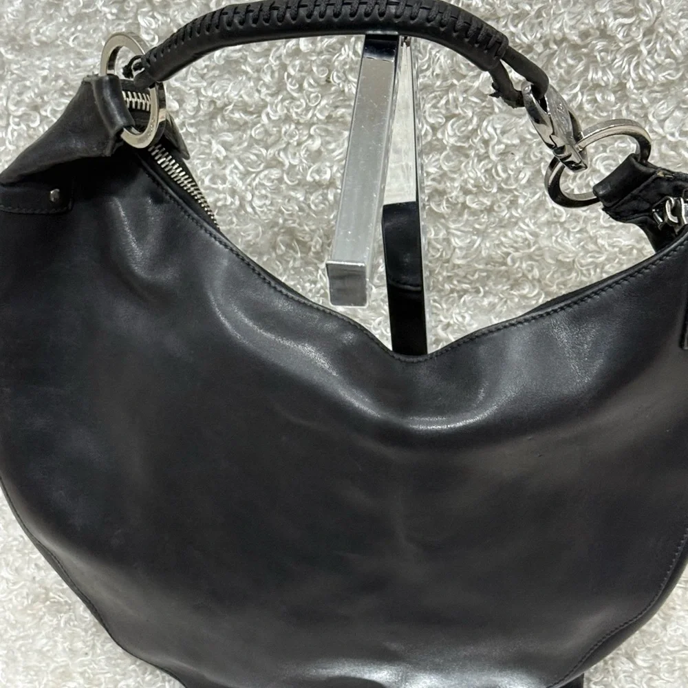 Gucci Black Leather Hobo Bag